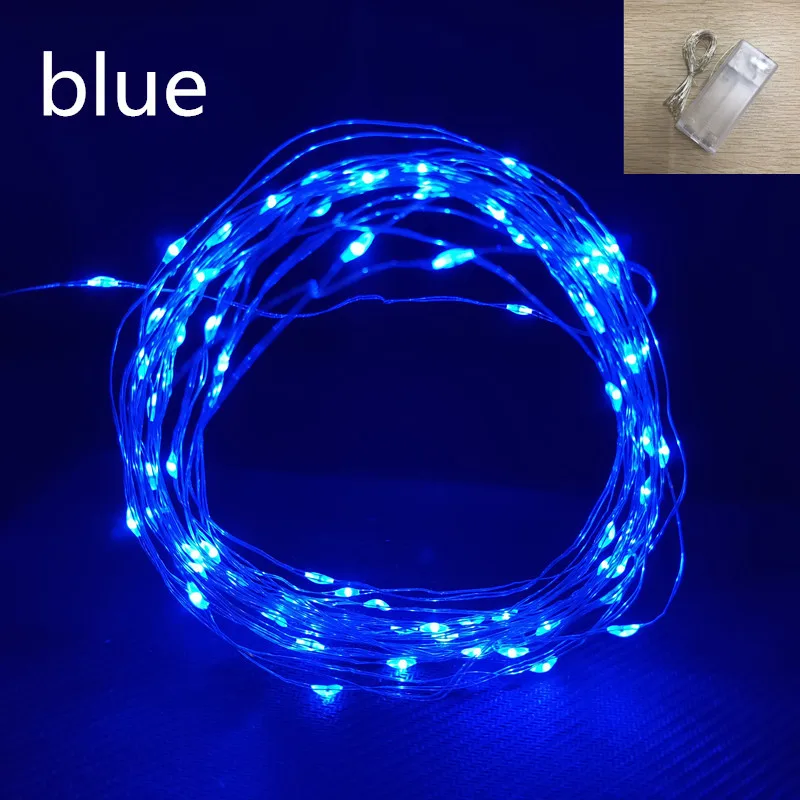 box blue 1 м 2 м 3M 5 м светодиодный гирлянды праздничное освещение сказочная гирлянда Рождественские украшения для домашнего декора год Navidad Natal. Q - Цвет: box blue