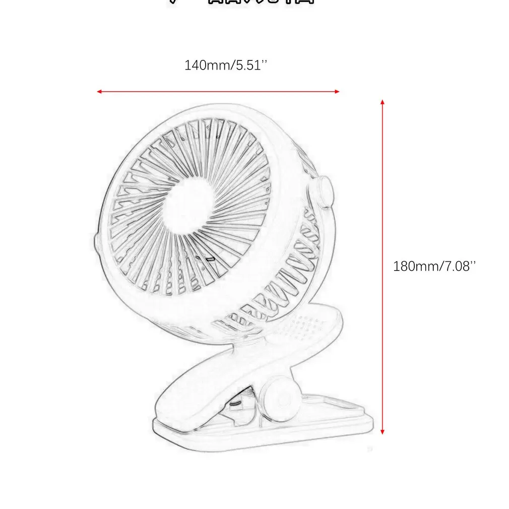 

Air Conditioner USB Charging 3Blades Cooling Fan With Clamp Adjustable Angle Mini Fans For Office Home Durable Super Mute Cooler