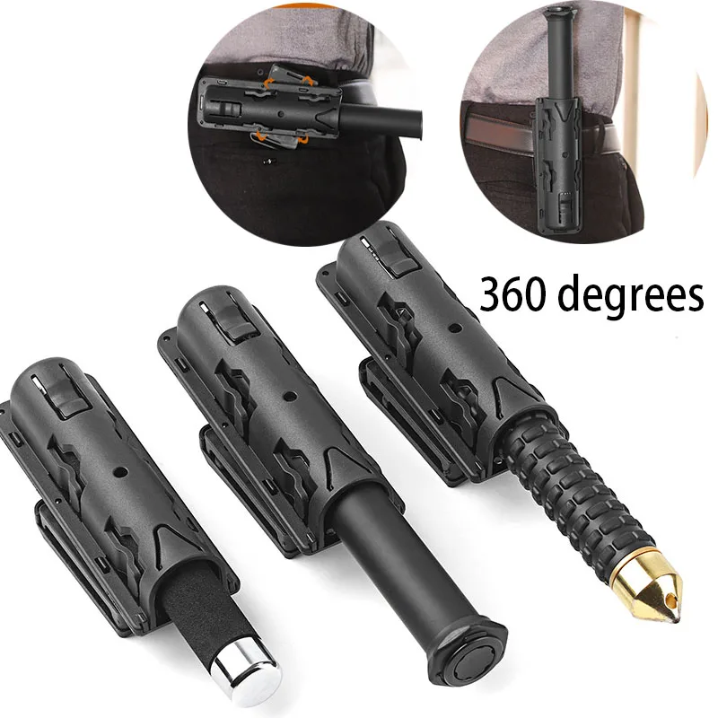 

Universal 360 Degree Rotation Retractable Baton Case Holster Extensible Baton Holder Edc Self Defense Outdoor Survial Tool