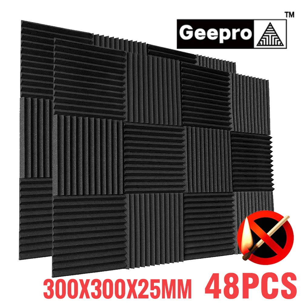 

Geepro 300x300x25mm Soundproofing Panel Studio Acoustic Panel Soundproofing Foam Panel Soundproof Absorption Treatment Panel