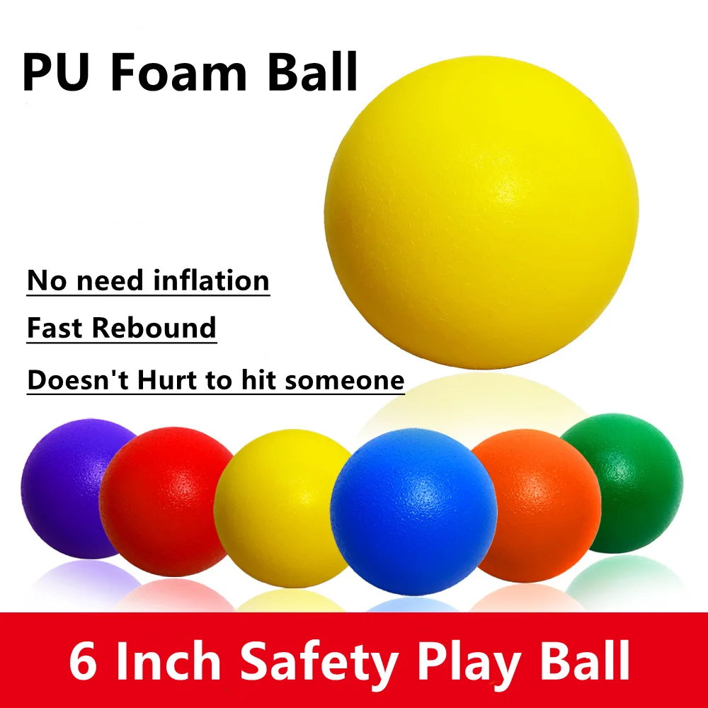 Full Fill PU Foam Balls Auto Inflation Forced Fast Rebound Kids Sensory Training Outdoor Games Sport Toys Team Build Aids 1pcs