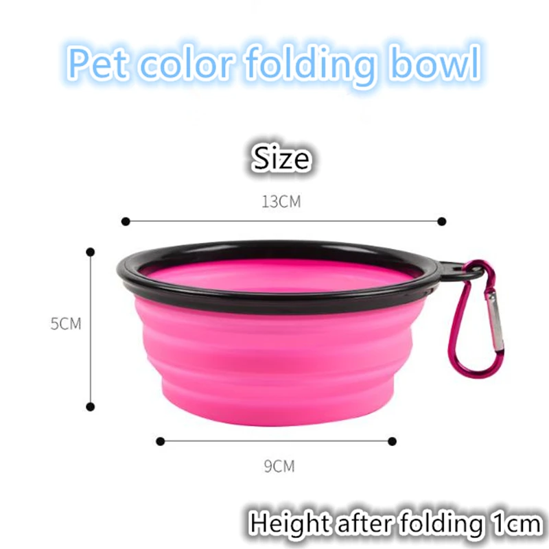 Разборные собачья миска Силиконовые Путешествия для собаки или кошки подача