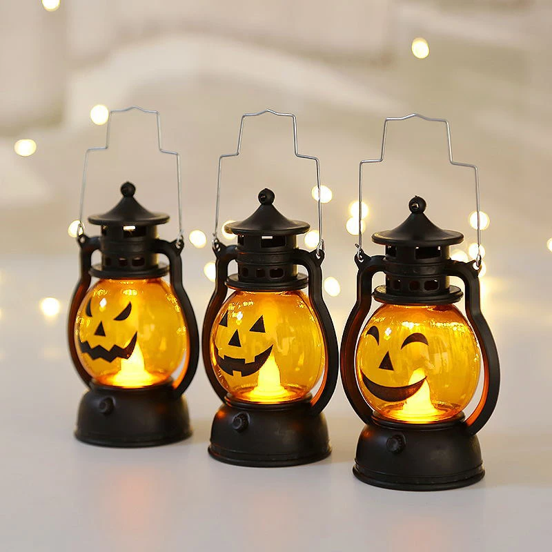 Pumpkin Skull LED Pony Lantern Halloween Decoration Prop Creative Holiday Bar Party Light Oil Lamp | Дом и сад