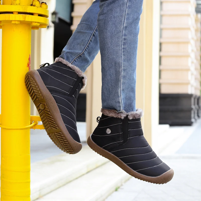 

2020 Men Casual Shoes Plush Warm Male Fashion Mid-Calf Work Boot Outdoor Snow Boots Tooling boots