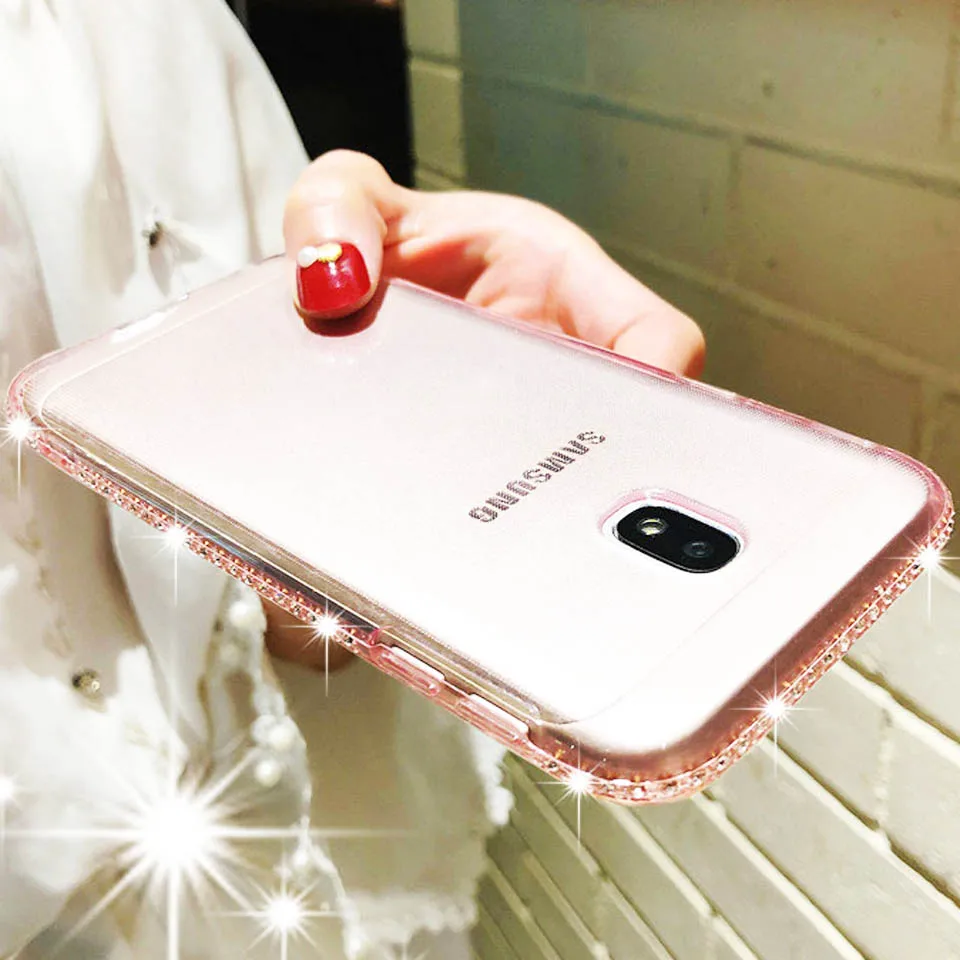 Алмазный Корпус из ТПУ для Samgung Galaxy J3 J5 J7 Pro 2017 J4 J6 J8 A6 A7 A8 плюс 2018 A3 A5 2016 чехол мягкий