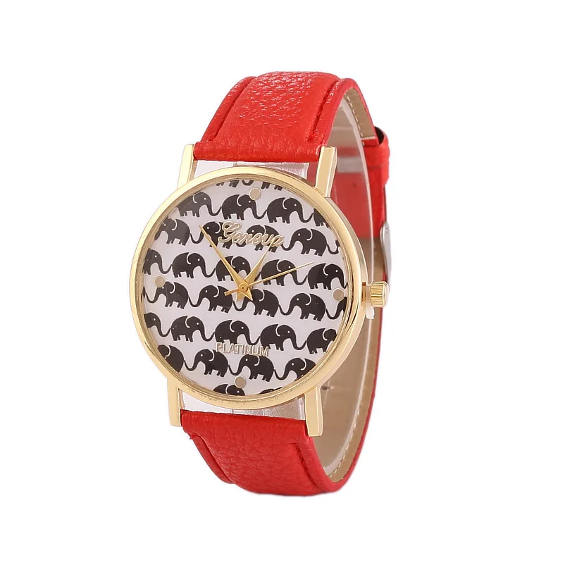 

Geneva New models Cute fresh watch elephant design men's and women's watches wrist watch Lady Watch