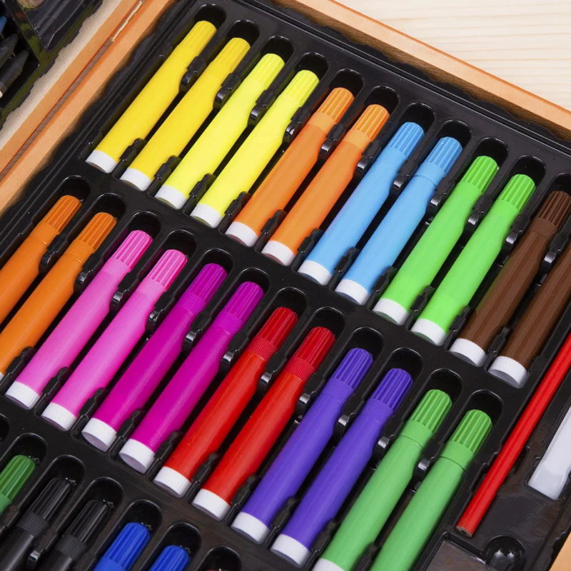 150 наборов/шт. Детская Акварельная Ручка Кисть набор карандашей деревянная