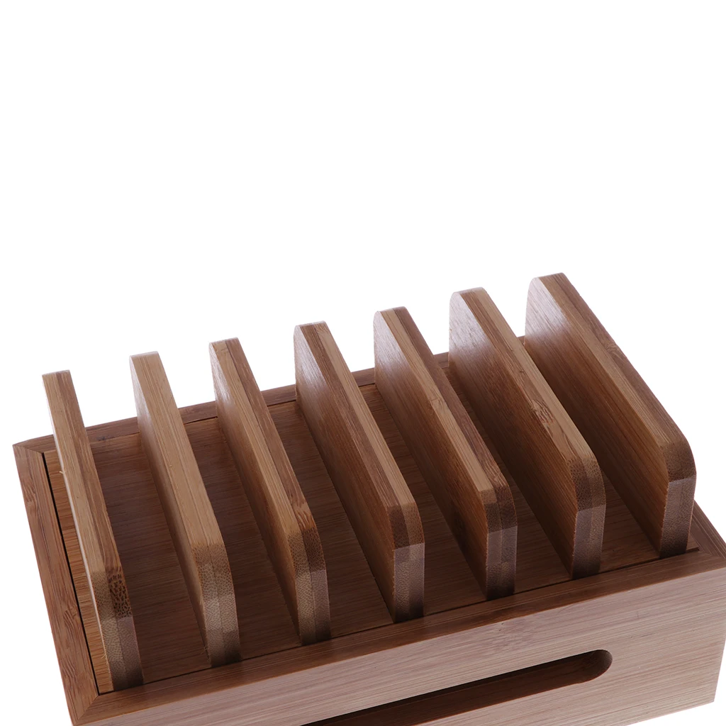 

Bamboo Desktop Stand Bracket Wooden Cellphone Tablet Holder Cradle Universal