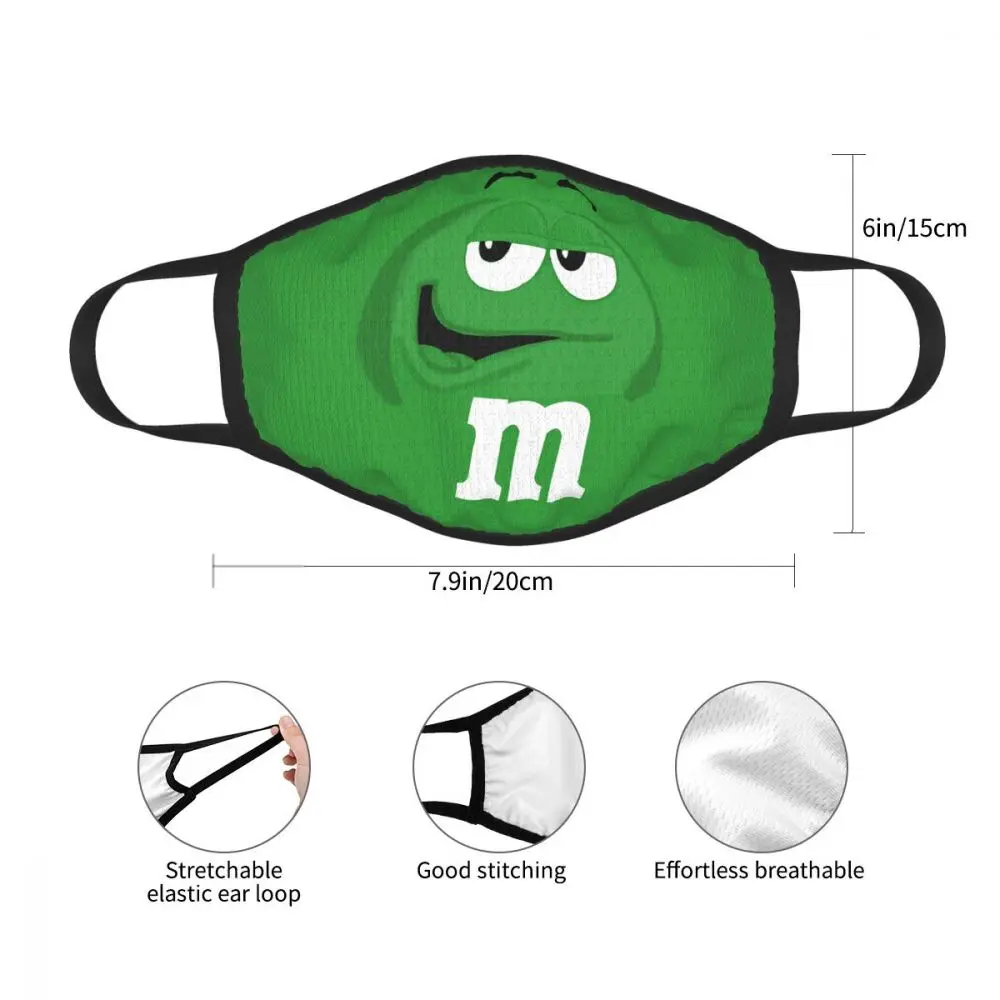 Многоразовая Пылезащитная маска M &amp M's для лица с изображением шоколадных