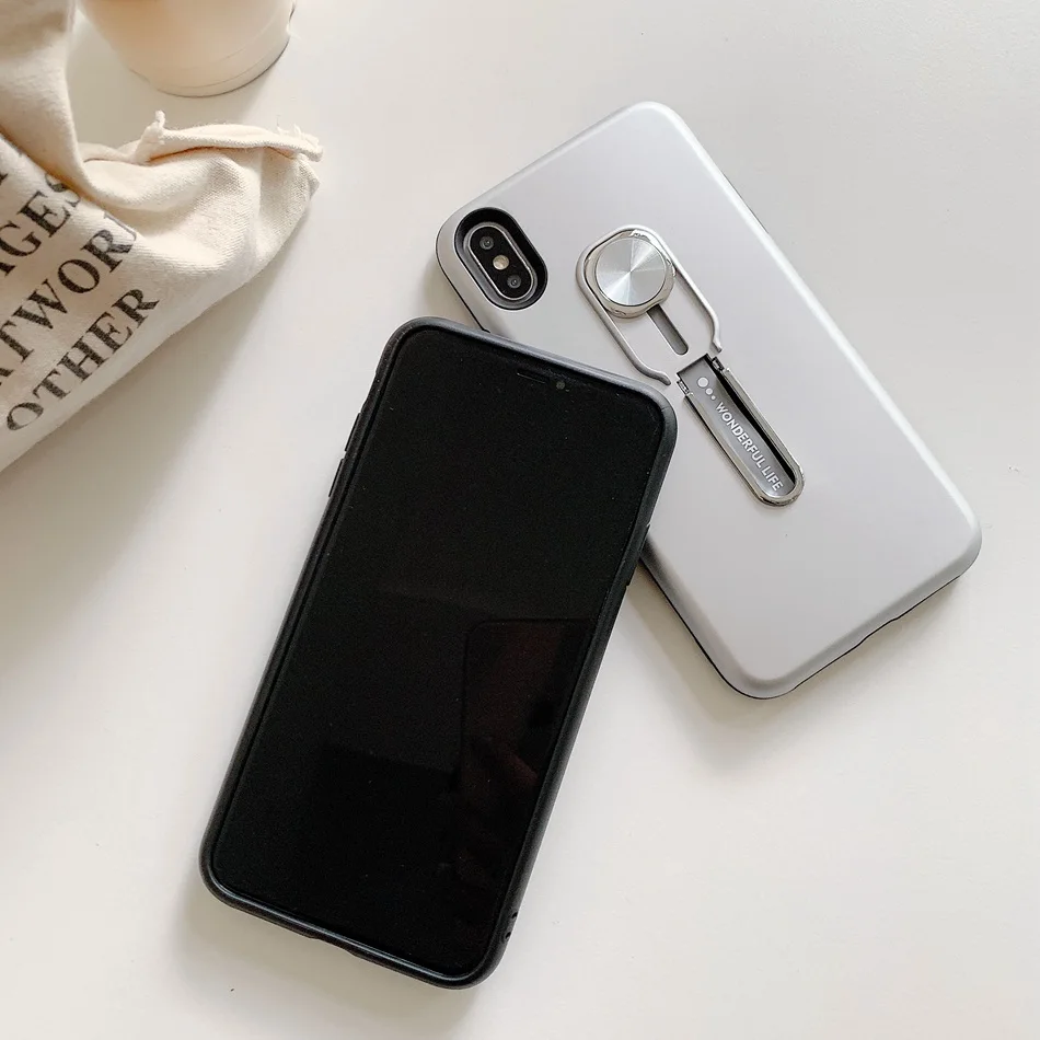 Чехол Floop для iPhone 11 Pro XR X XS Max 7 8 6s Plus чехол с петлей пальцев подставкой 2 в 1 жесткий