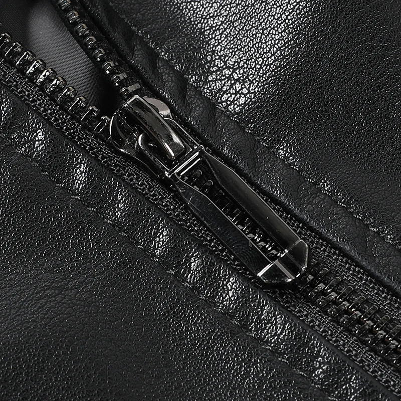 Мужская зимняя куртка из натуральной овчины в клетку с воротником размера плюс