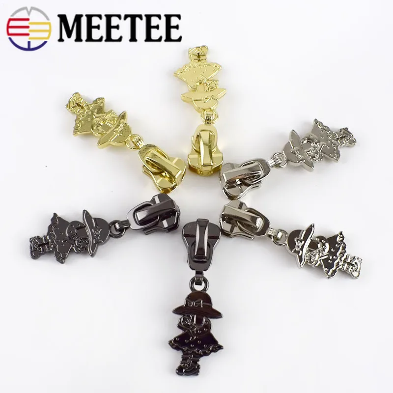 10 шт. Meetee 3#5# металлический бегунок язычок ремонтные наборы для металлической смолы молния DIY пальто бумажник аксессуары для чемоданов инструмент портного