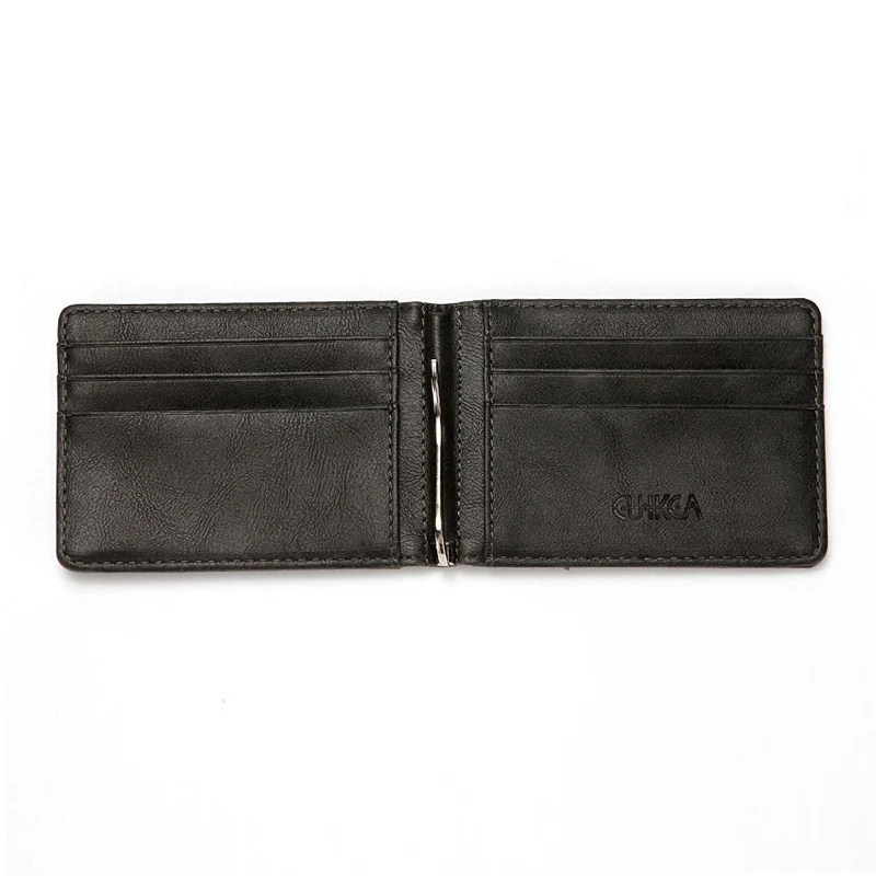 CUIKCA Unisex RFID Slim Leather Wallet with Metal Money Clip - Business ID Credit Card Cases for Men and Women - Travel Wallet image 5