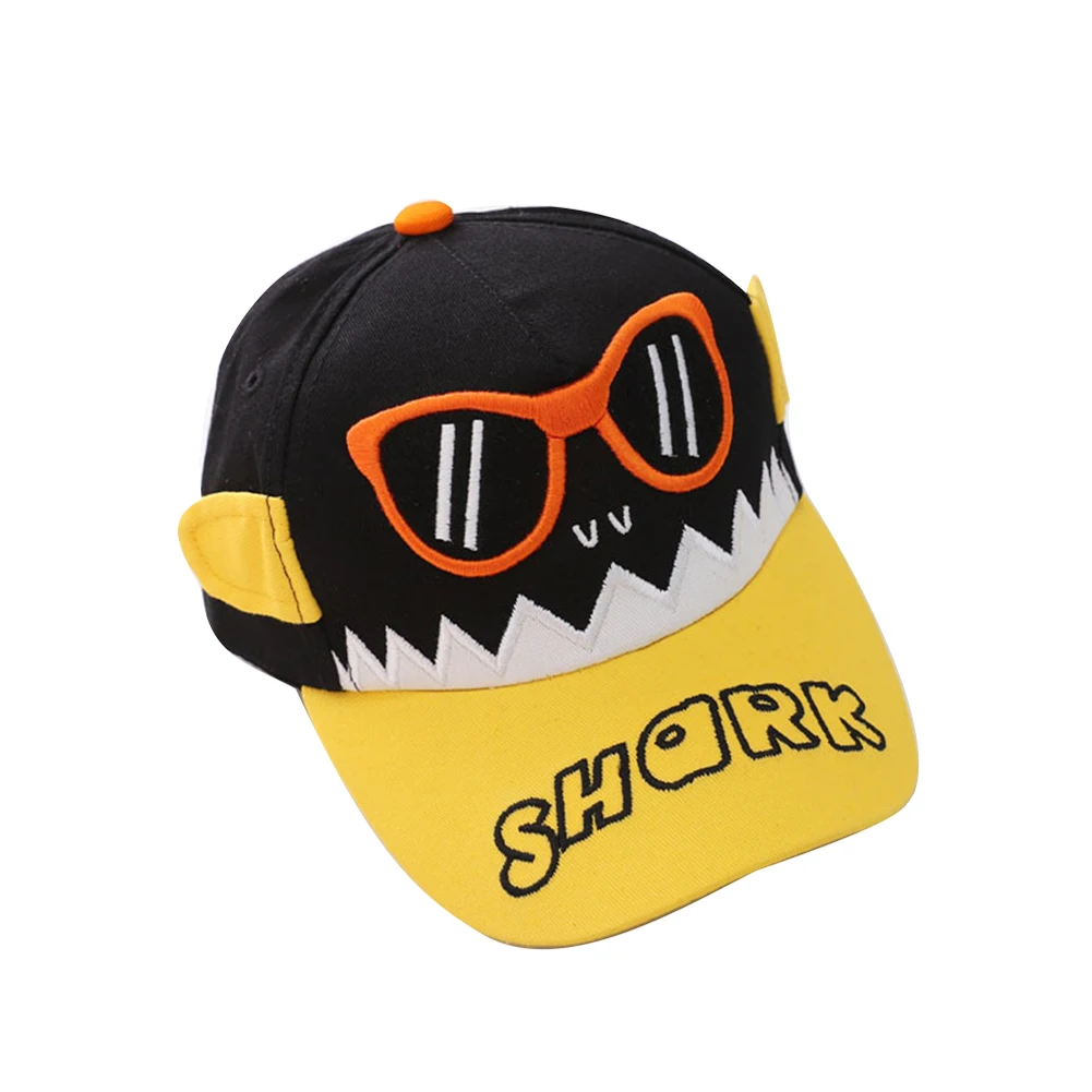 

Unisex Kid Summer Outdoor Hip Hop Shark Print Adjustable Multi Function Anti-UV Sunhat Baseball Cap Hat for Summer