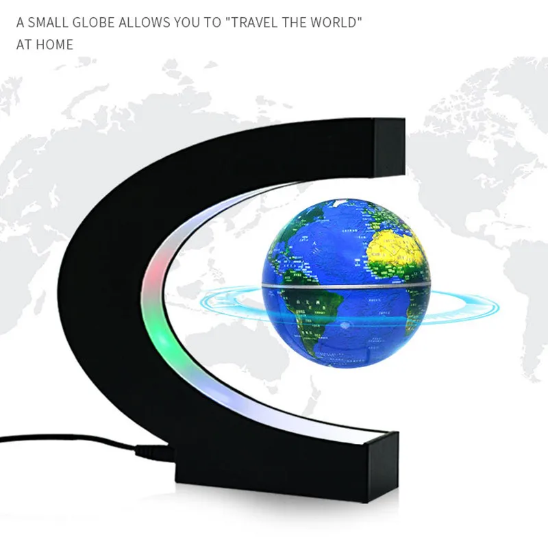 Новинка светодиодный ночник магнитный парящий в воздухе светящийся Глобус со C