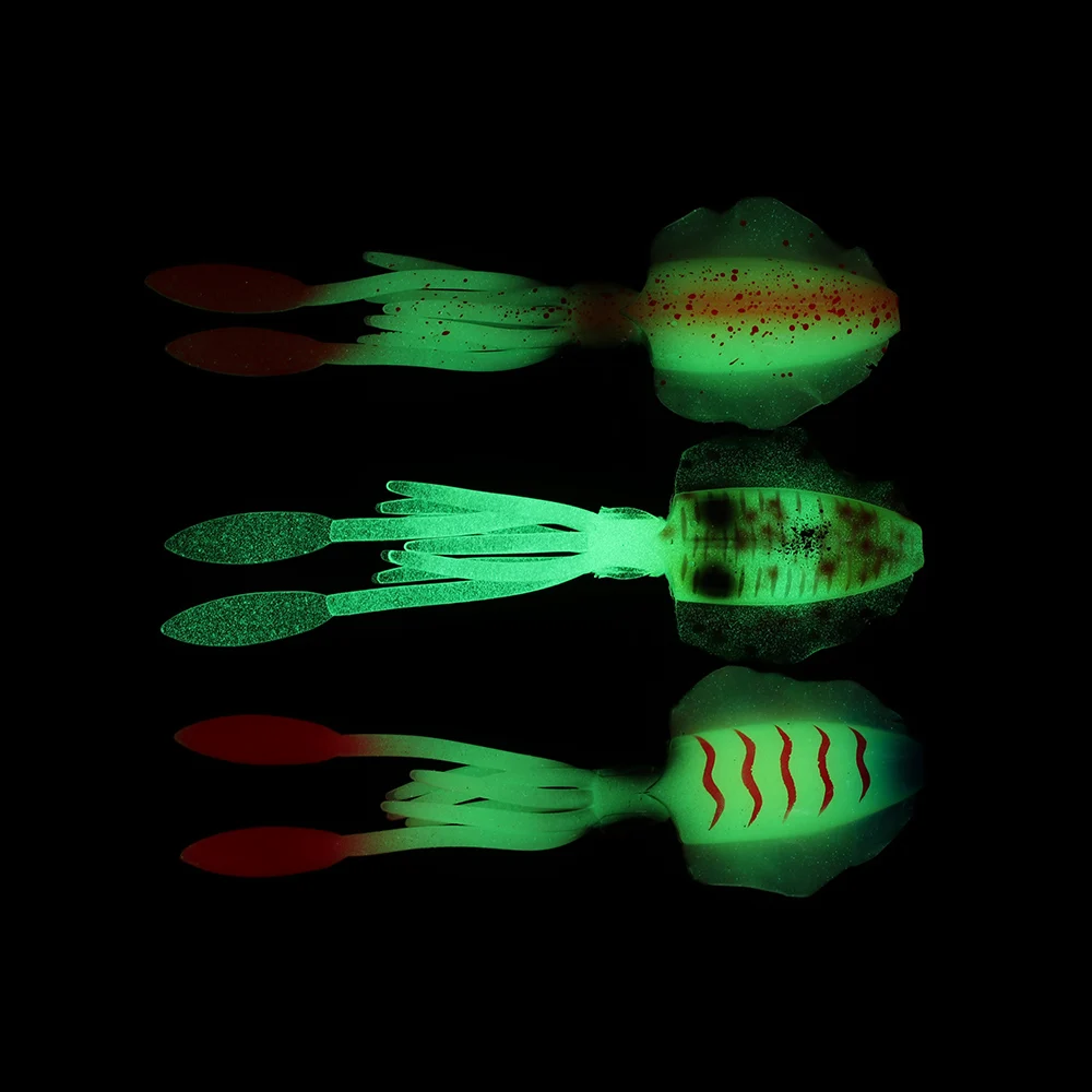 Мягкая рыболовная приманка 1 шт. 2020 22 г 155 мм светящаяся в виде кальмара осьминог
