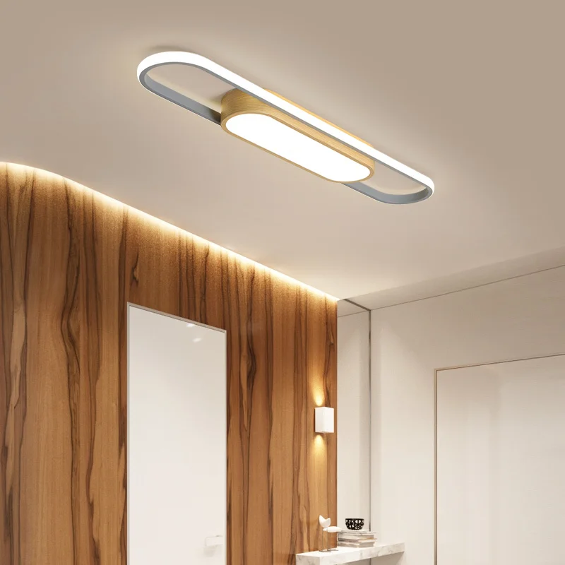 Luces de techo Led modernas Rectangular de la habitación dormitorio cabecera el pasillo de la cocina pasillo balcón Entrada de montaje en superficie de la lámpara