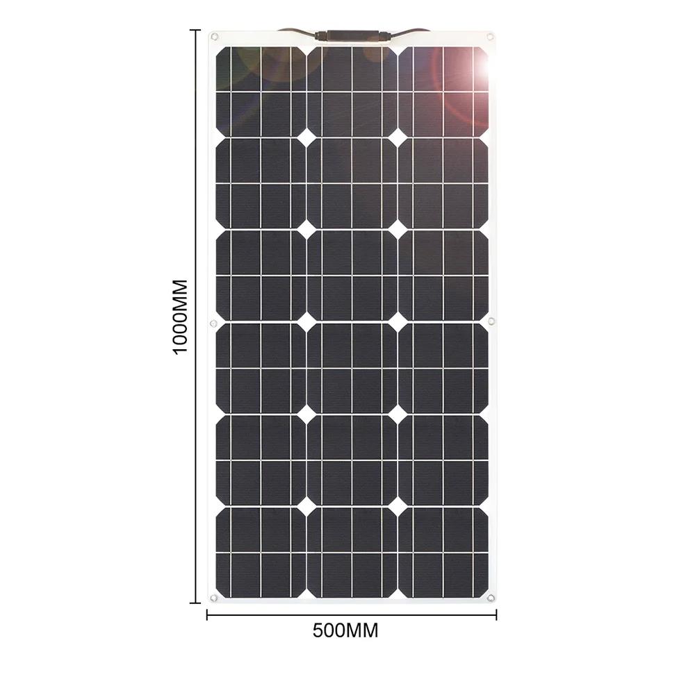 BOGUANG Гибкая солнечная панель 18V 80W с 2 5 мм ² 0 5M солнечный кабель размером 100cm * 50cm для
