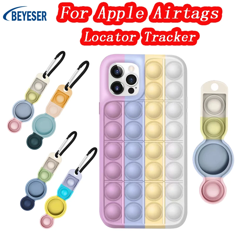 

New Arrival Suitable For Apple Airtags Liquid Silicone Protection Locator Tracker Anti-Lost Device Keychain Protective Cover