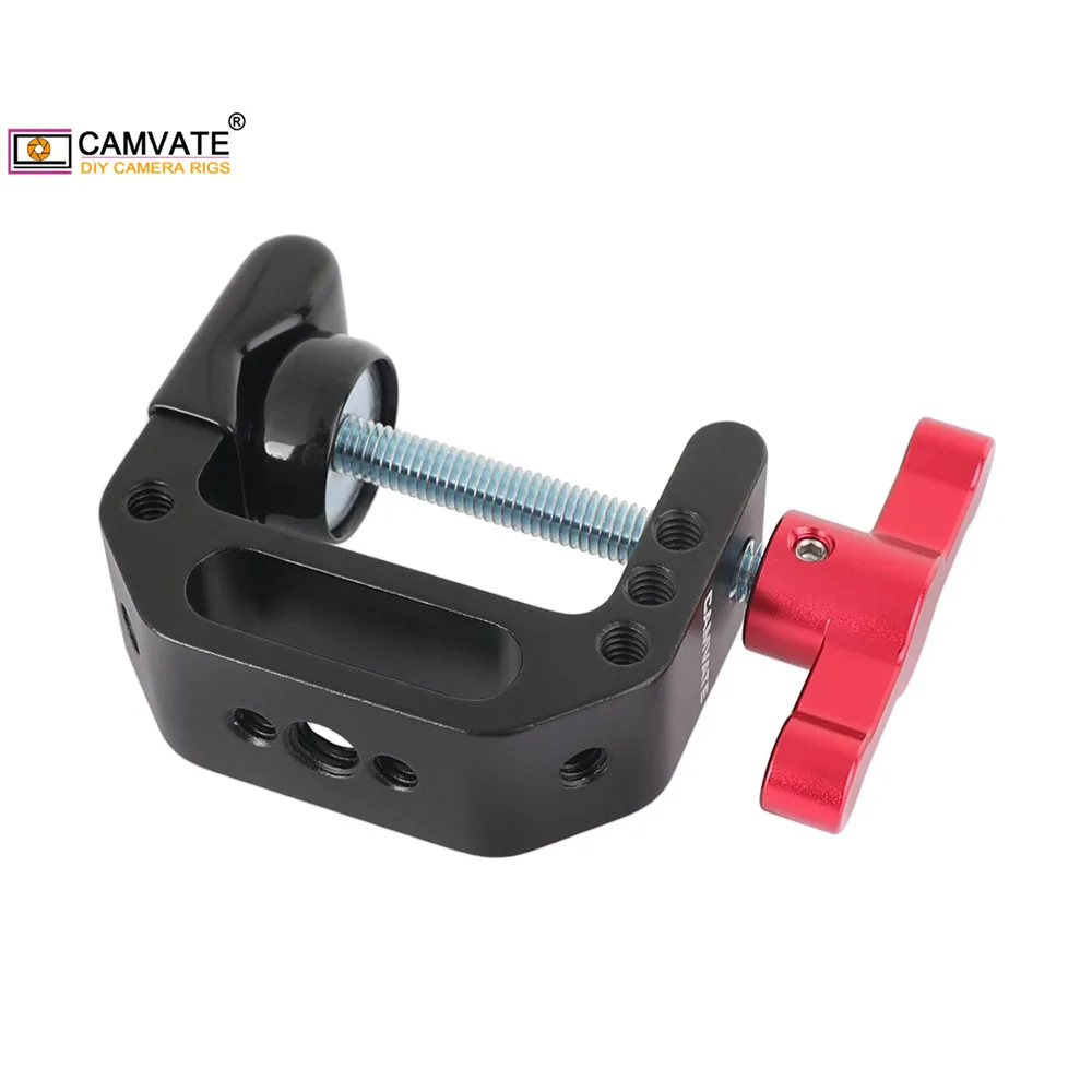CAMVATE Универсальный c зажим с 1/4 &quotи 3/8&quot резьбовые отверстия для DSLR Камера