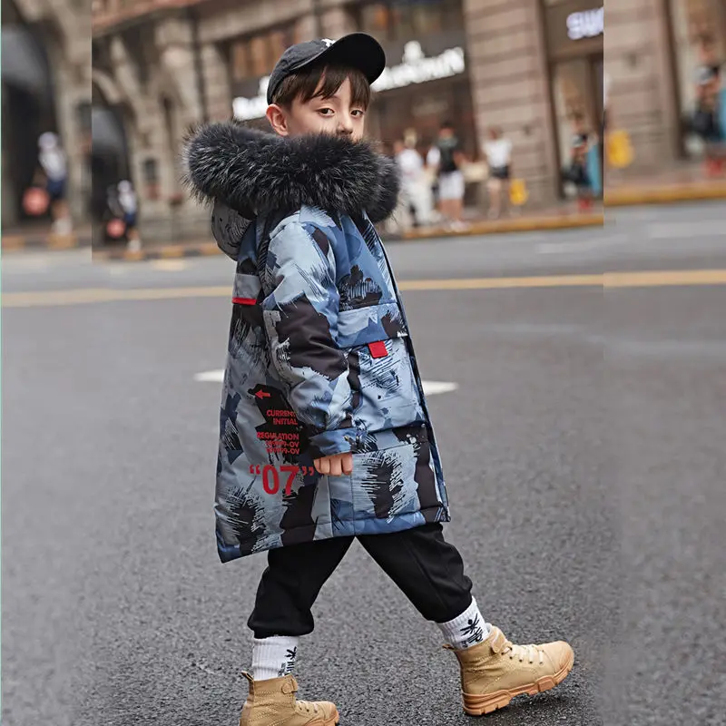 От 10 до 12 лет для мальчиков подростков с камуфляжным принтом меховой подкладкой