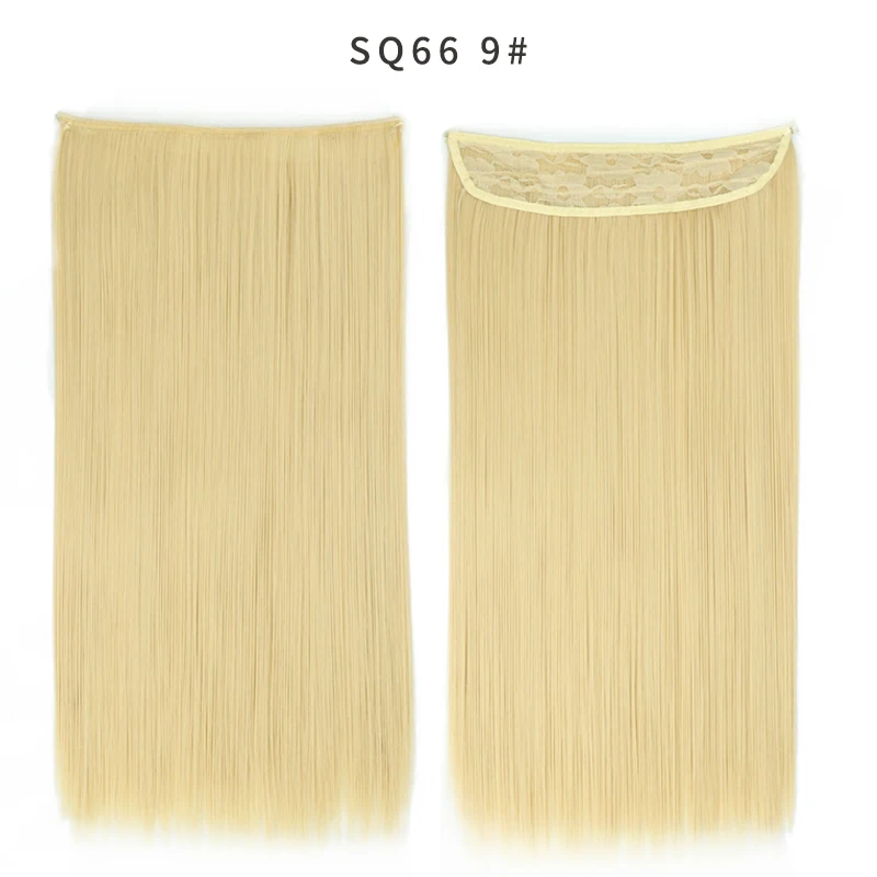 

22inch Invisible Wire No Clips In Hair Extensions Secret Fish Line Hairpieces Synthetic Wavy Hair Extensions Eunice