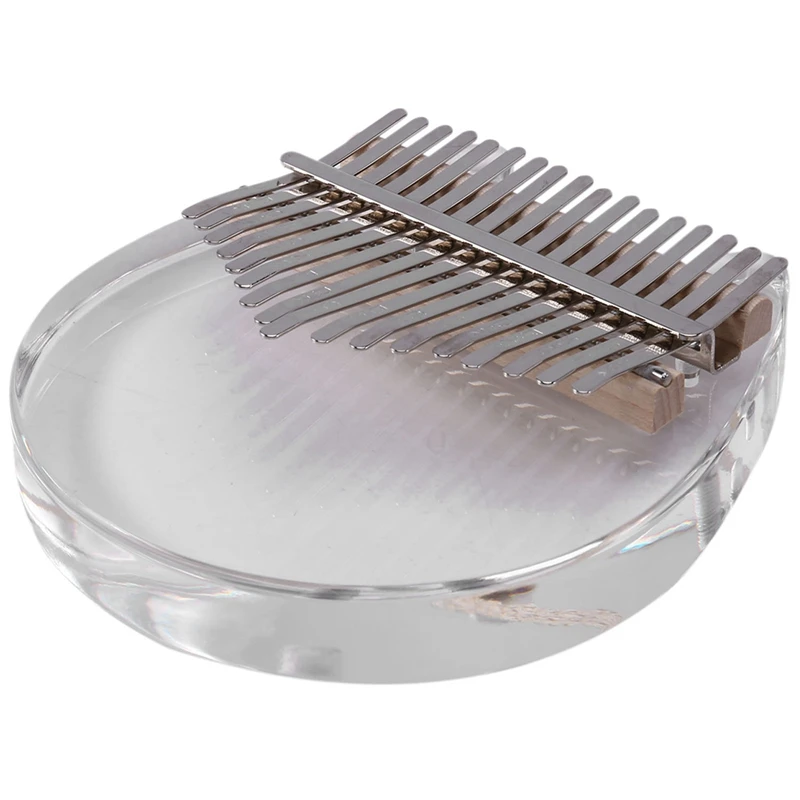 

16-Note Lyre Harp Mahogany Metal String Bone Saddle Lyre Harp & Crystal 17 Keys Kalimba Transparent Acrylic Cat Mbira