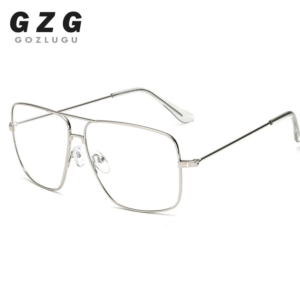 

2019 New Vintage Gold Metal Frame Eyeglasses Mens Womens Sun glasses Retro Square Optical Lens Eyewear Nerd Clear Lens Glasses