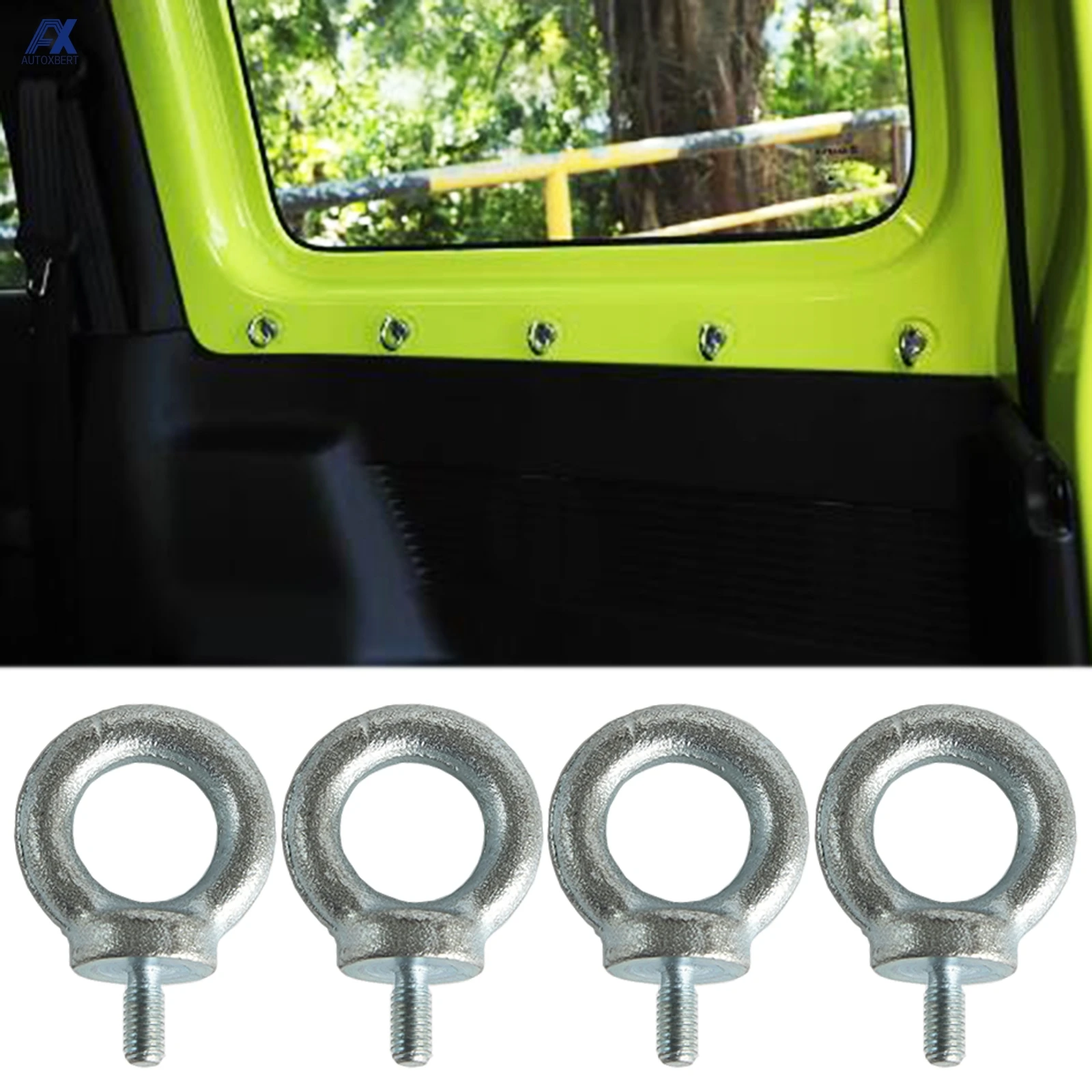 

4 шт. болты с круглым отверстием для внутреннего интерьера, болты с крючком для Suzuki Jimny JB64W JB74W 2019 2020 2021, гайки для заднего окна, багажника, Стай...