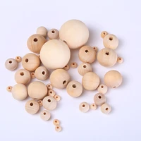 diy 8 30mm natural ball wood bead natural color eco friendly wooden spacer beads diy charm bracelet jewelry making accessories