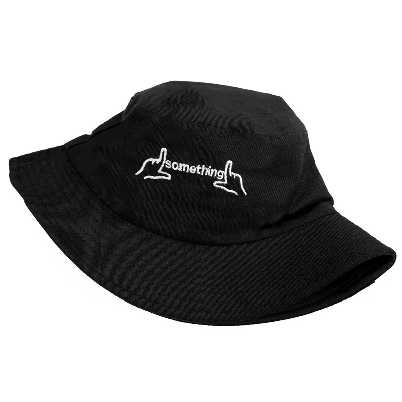 Двусторонняя одежда палец что то вышивка Панама мужская шляпа Для женщин Летняя