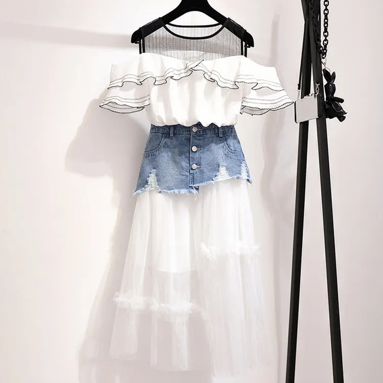 Летние сетчатые Лоскутные костюмы для вечеринок повседневные Асимметричные