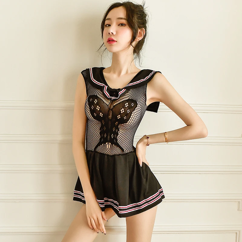 2020 сексуальный эротический костюм для косплея школьница ролевых игр сетчатая