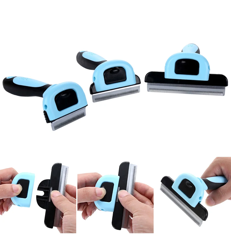 Съемная Расческа для домашних животных расческа удаления волос кошек машинка