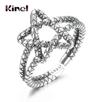 kinel silver 925 sterling silver rings for women vintage style 925 silver wedding fine jewelry minimalist gift