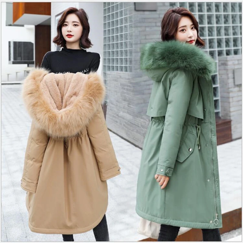 Новинка 2020 зимняя куртка женская искусственная меховая парка с воротником