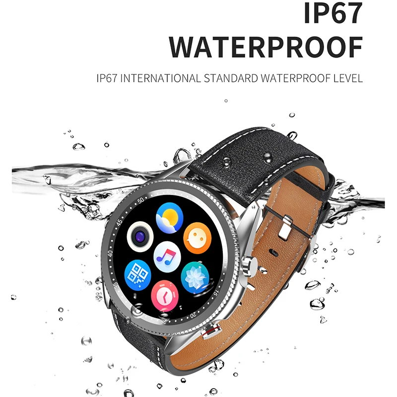 

Smart Bracelet Ip67 Waterproof Men Women Heart Rate Temperature Blood Pressure Monitoring Bluetooth Connection Call Smart Watch