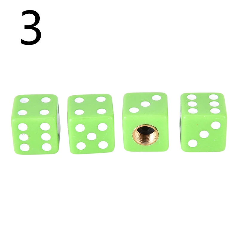 4Pcs/lot Universal Dice Car Tyre Air Valve Cap Bike Bicycle Tires Caps On The Wheels Styling | Спорт и развлечения