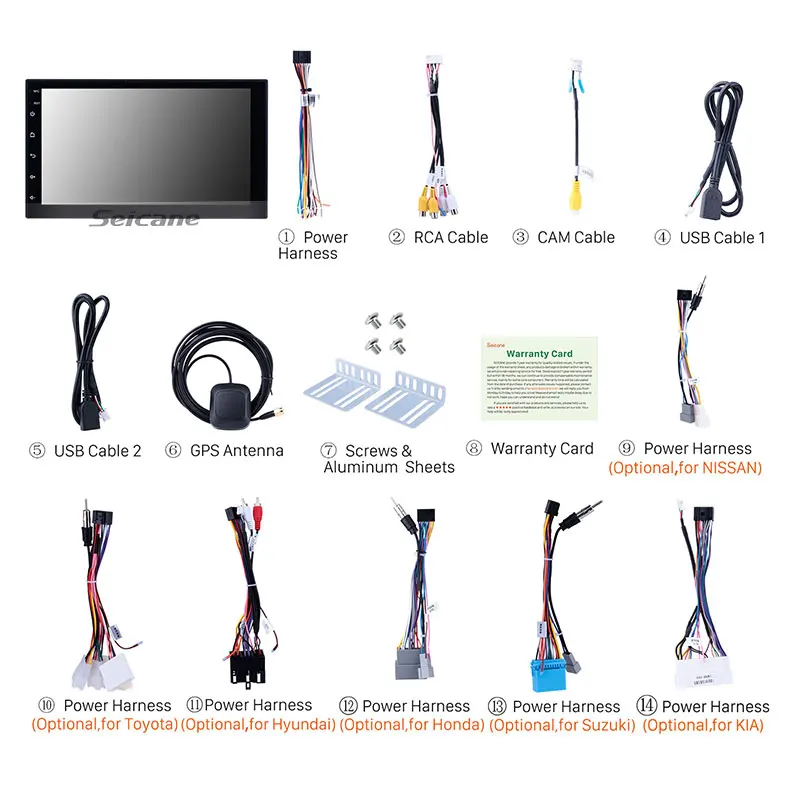 $54.00 Seicane 2 DIN Universal Android 10.0 Car GPS Multimedia Navi Stereo Player for Nissan QASHQAI/X-TRAIL TOYOTA COROLLA Hyundai Kia