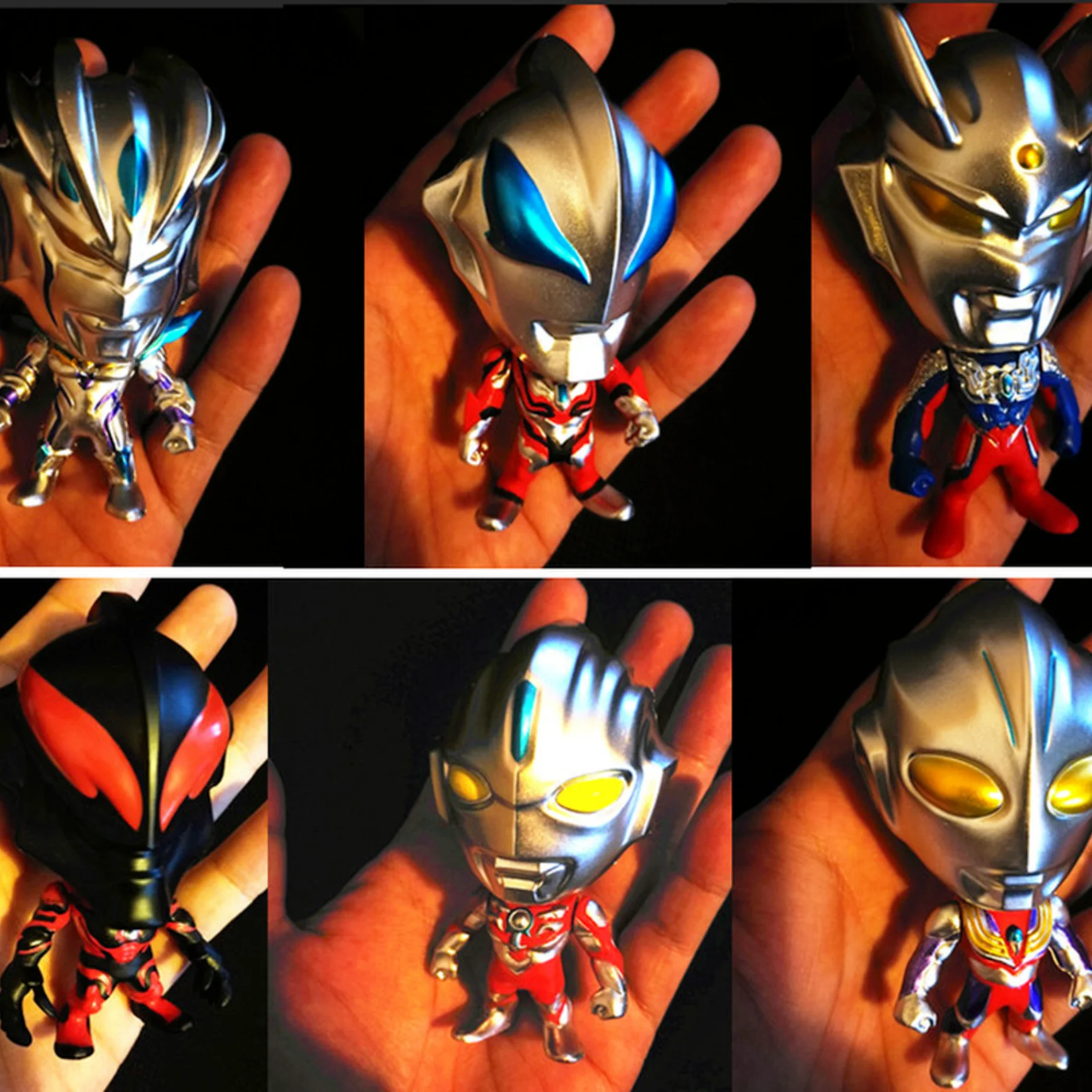 

Ultraman Doll Ornaments Toys Big Head Q Version Action Figures Birthday Cake Decoration Ultraman Tiga Orb Movie & TV