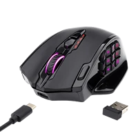 new redragon m913 2 4g wireless gaming mouse 16000 dpi rgb gaming mouse with 16 programmable buttons mmo fps for gamer laptop