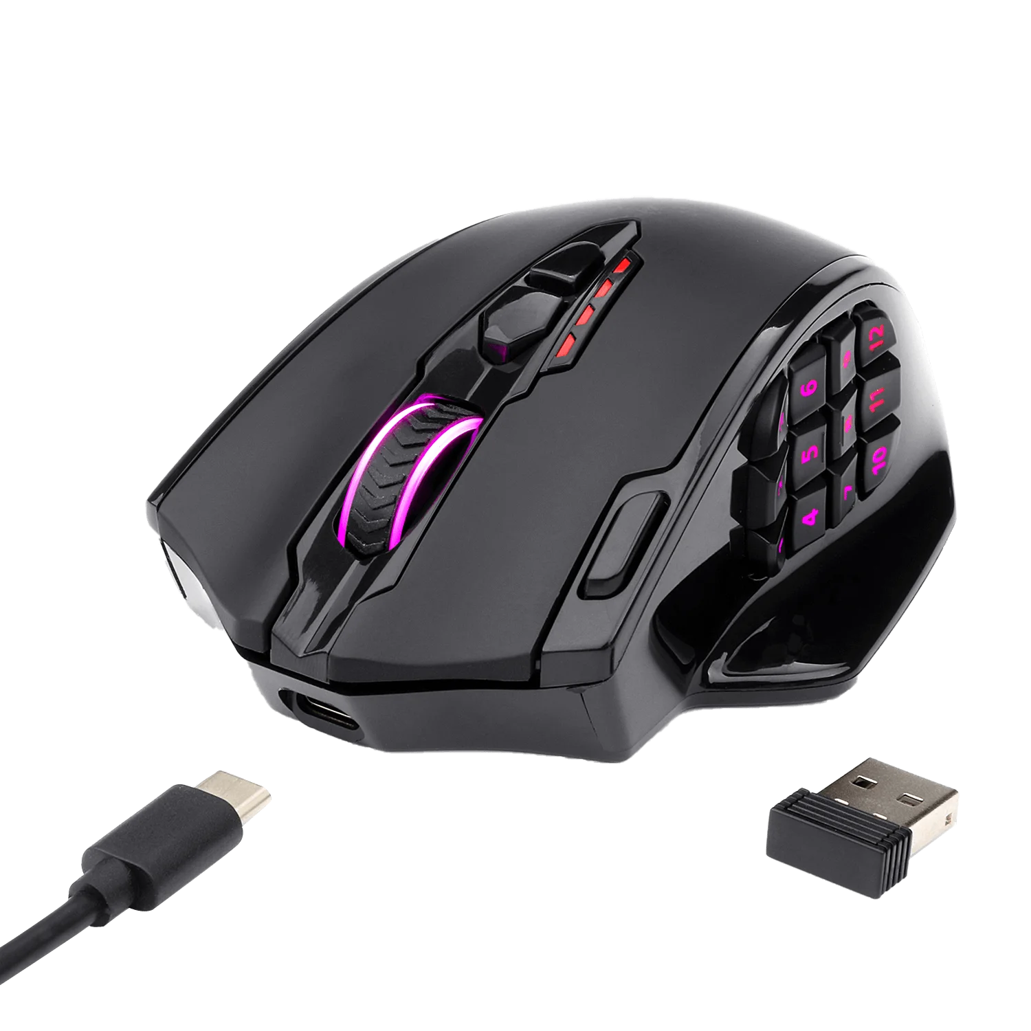 2.4g sem Fio Mouse com 16 Fps para o Portátil do Jogador Redragon Gaming Mouse Dpi Rgb Botões Programáveis Mmo M913 16000
