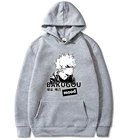 Толстовка унисекс с принтом моя геройская Академия Bakugou Katsuki, МужскаяЖенская толстовка с длинным рукавом, модная дизайнерская уличная одежда серого цвета