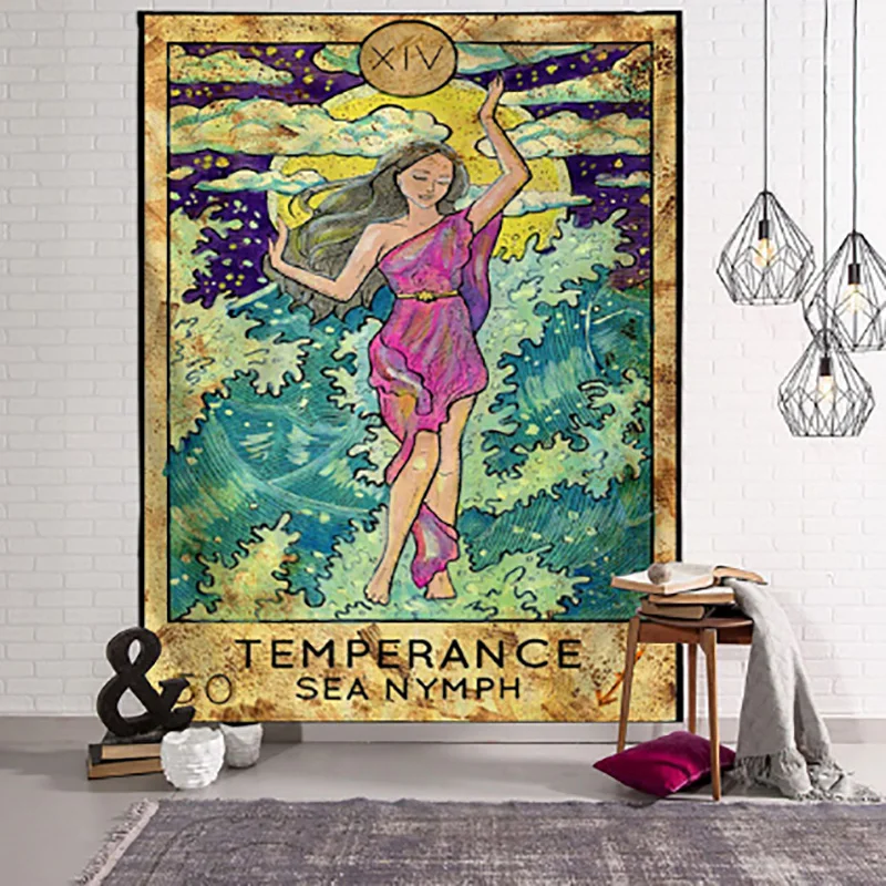 

Tarot Tapestry Living Room Decor Thin Polyester Fiber Wall Hanging Home Decoration Beach Mat Table Cloth 130*150cm/200*150cm