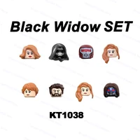 kt1038 8pcsset black widow set assemble building blocks bricks superhero model figures toys children gifts