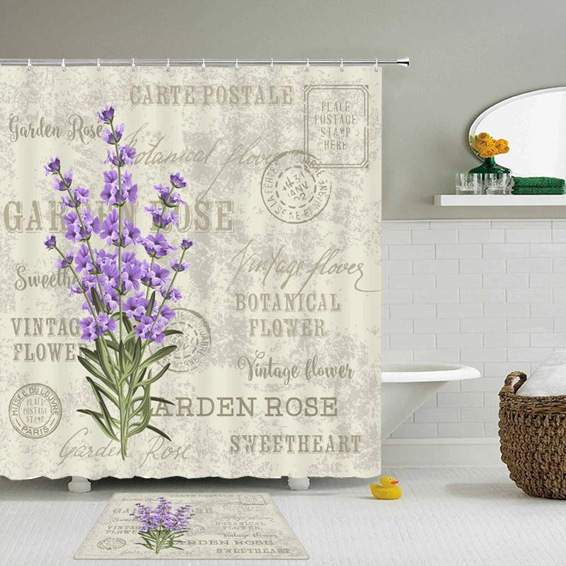 2020 серия растений набор душевых штор для ванной комнаты водонепроницаемый