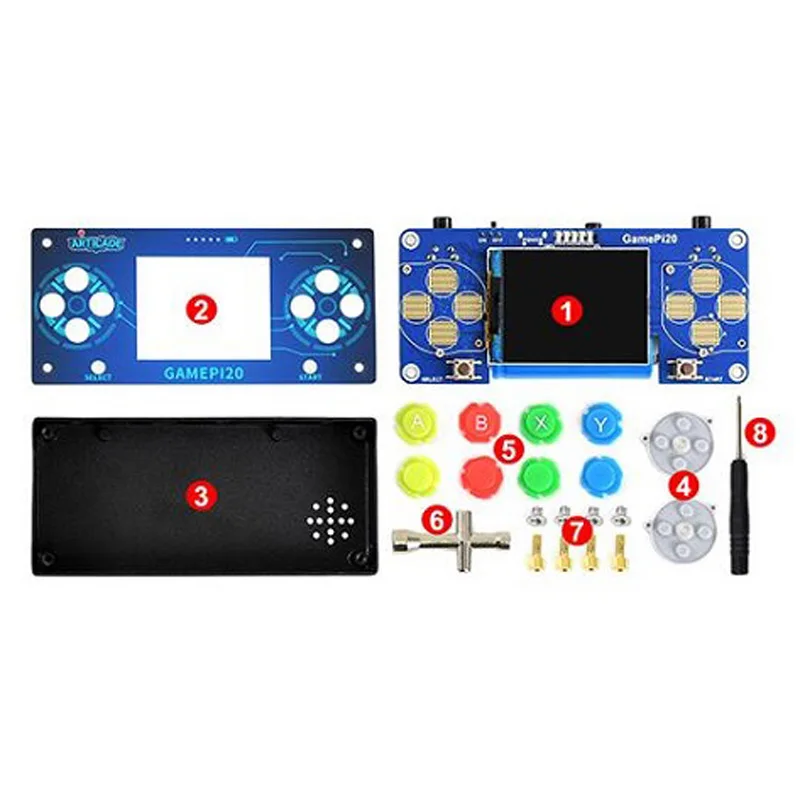 Kit 1 DIY портативная игровая консоль с Raspberry Pi Zero WH 2,0 дюймов экран Gamepi20 игровой плеер портативные игровые приставки - Цвет: Kit 1
