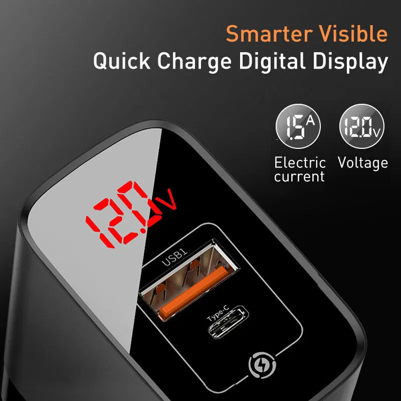 Baseus 18 Вт type C USB зарядное устройство для iPhone 11 Pro Max Quick Charge 3,0 PD3.0 быстрое зарядное устройство для телефона с FCP AFC для huawei samsung