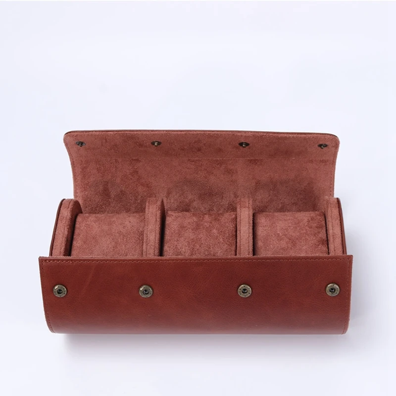 

Watch Storage Case/3 Slots PU Leather Watch Organizer Box for Travel/Business/Trip