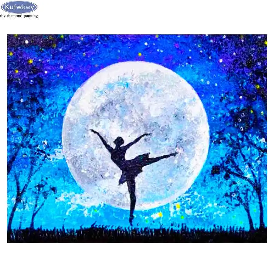 

5D Diy Diamond Painting Moon Girl Elf Mosaic Cross Stitch Sticker Embroidery Cartoon Mosaic Full Drill Square Christmas Gift